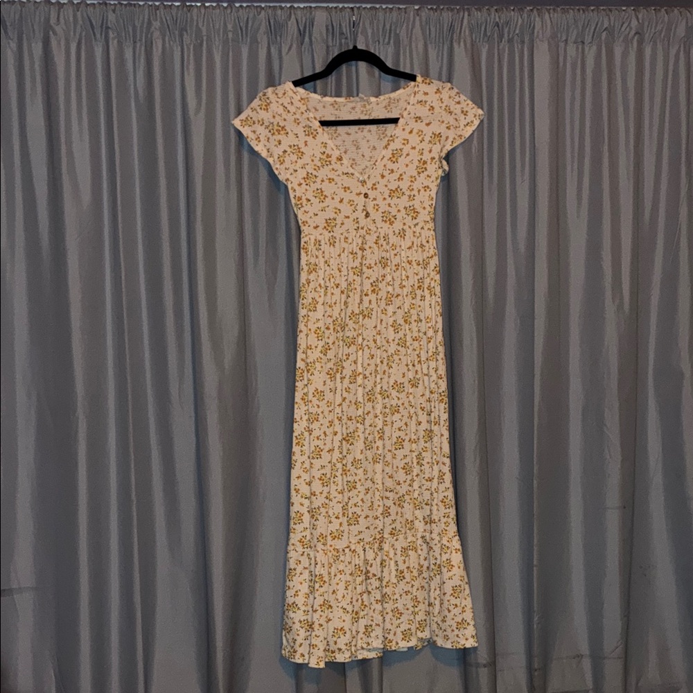 See You Monday Floral White Maxi Dress